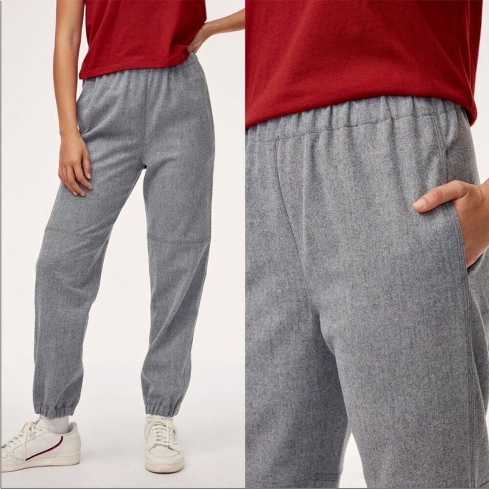 Aritzia Wilfred Free Dionne Jogger Pants Gray Flannel Women's Small Pull On